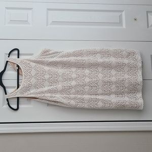 Loft White Crocheted Dress